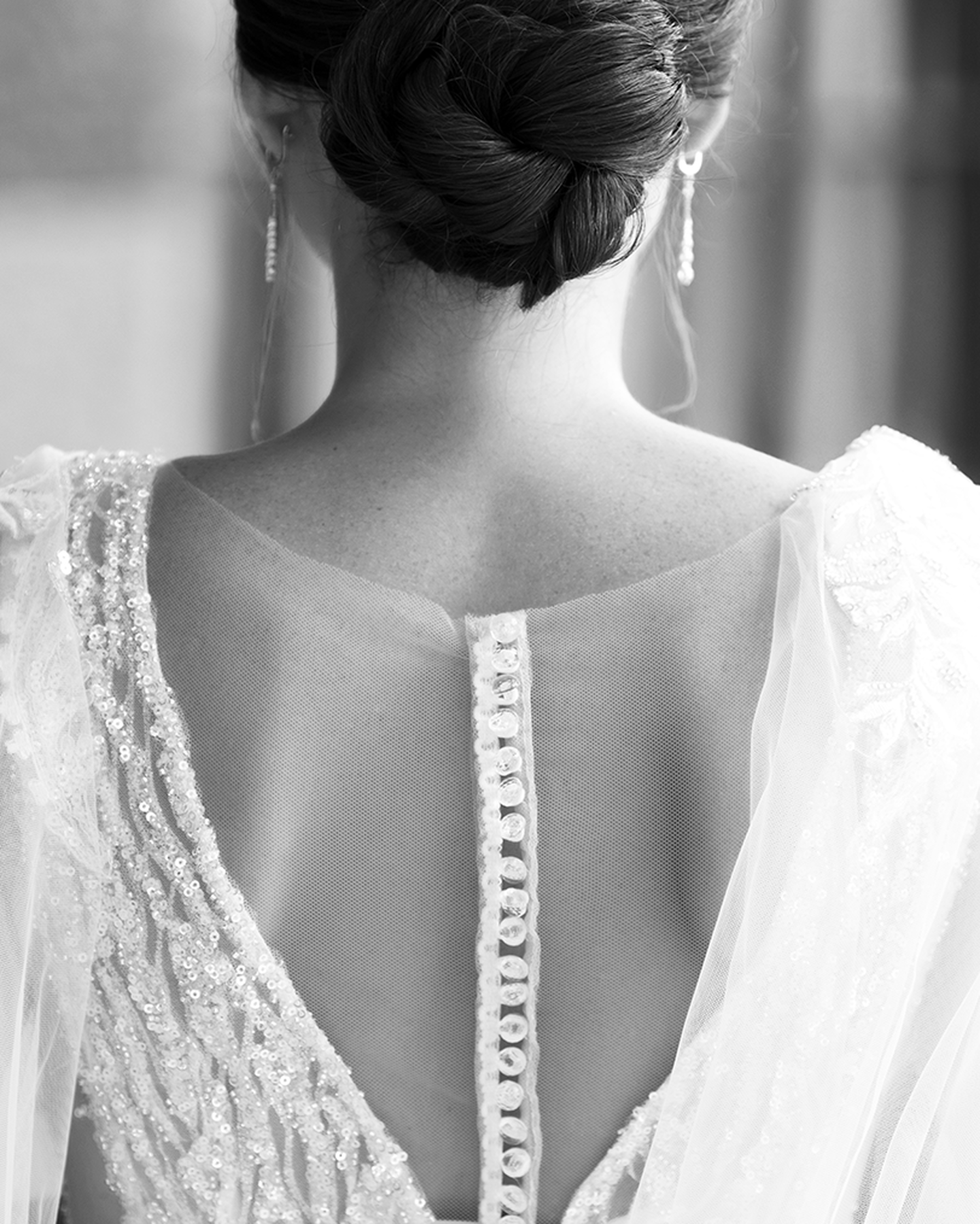 Une mari&eacute;e glamour le jour de son mariage.